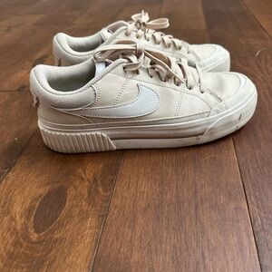 Nike Cream Sneakers with White Accents